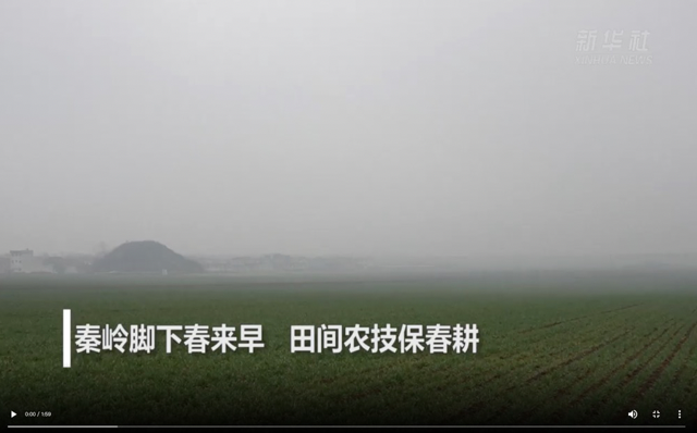 <b>秦岭脚下春来早　田间农技保春耕</b>
