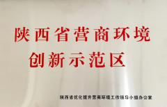 陕西省营商办现场为渭滨区省级营商环境创新示范区授牌