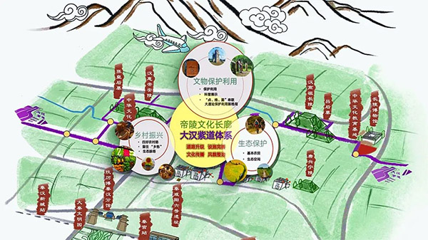 秦汉新城帝陵文化长廊项目“大汉紫道”公开亮相公开亮相！