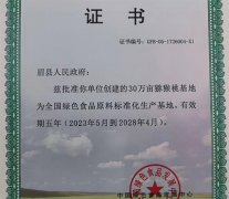 喜报！眉县全国绿色食品原料（猕猴桃）标准化生产基地通过考核验收