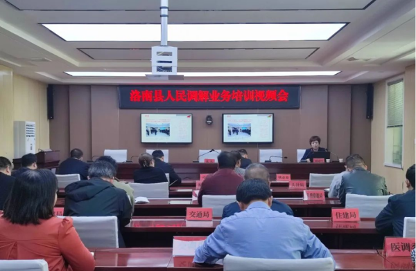 <b>商洛市洛南县司法局召开人民调解业务视频培训会</b>