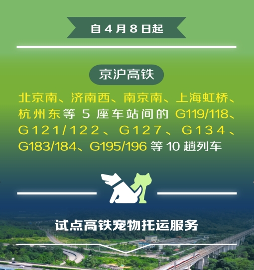 <b>宠物可坐高铁了！铁路12306推出“宠物托运”功能</b>