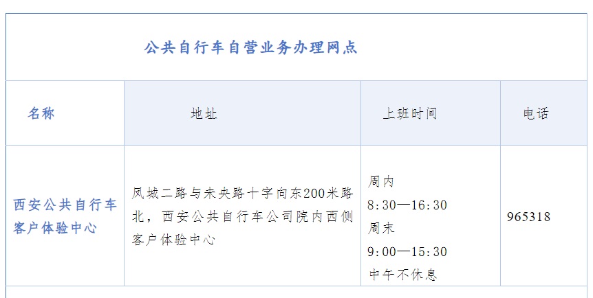 西安“长安通”玉祥门客户体验中心迁移，部分网点营业时间调