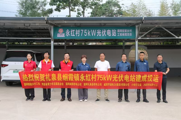 <b>国网咸阳供电公司：永红村75千瓦光伏电站建成投运</b>