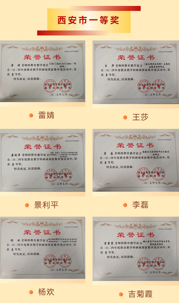 <b>西安市第十九中学44人次斩获教育科研成果奖 教研改革结硕果创历史新高</b>