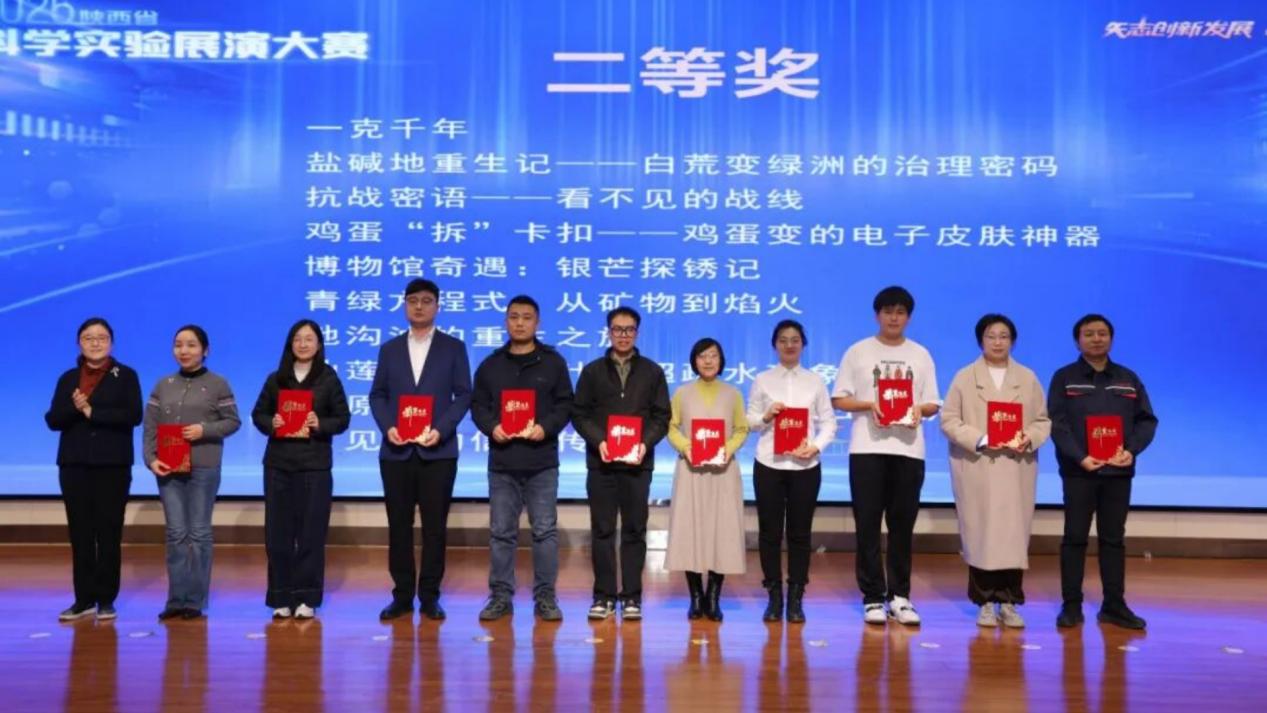 <b>西安市灞桥区东城二小教师斩获省级科学实验展演大赛二等奖</b>