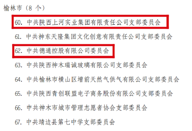 <b>榆林市榆阳区2个新兴领域党组织荣获全省“五星级党组织”称号</b>