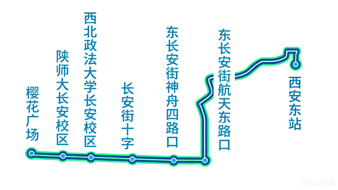 7月24日起，樱花广场—西安东站定制专线开通