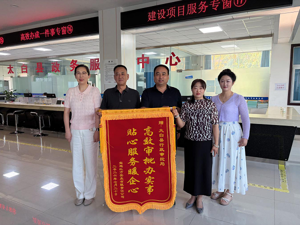宝鸡市太白县行政审批服务局：心系企业办实事 暖心服务获锦旗