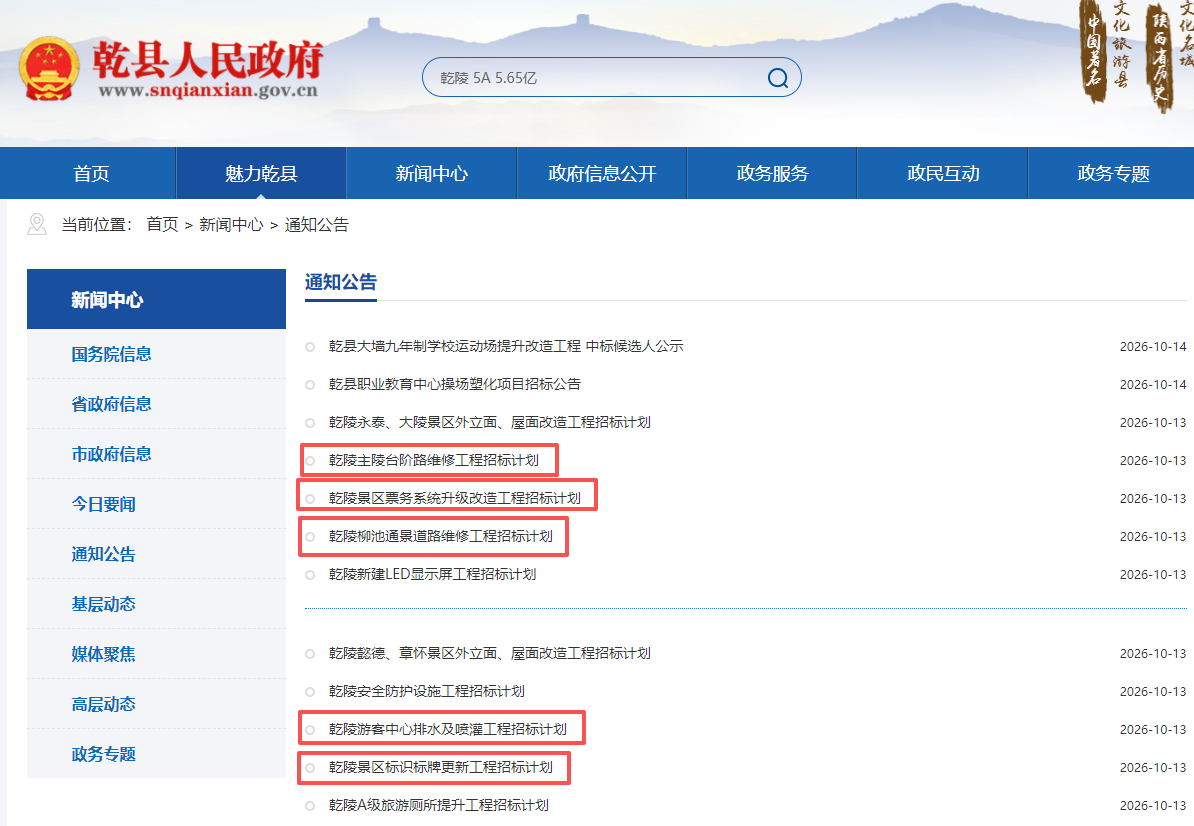 咸阳乾陵景区跻身5A后继续提升 道路、票务、厕所都要改
