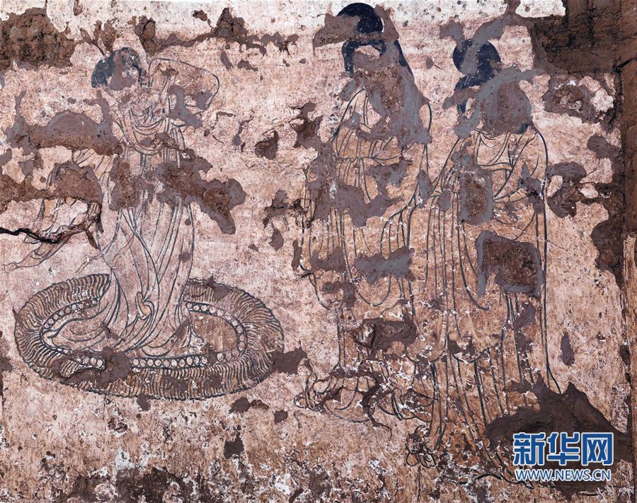 （图文互动）（3）陕西：唐墓壁画修复再现唐代生活场景